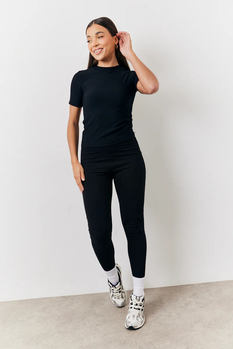 Black 2 Pack Jersey Kickflare and Legging