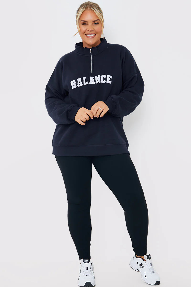 Balance Borg Embroidered Sweater