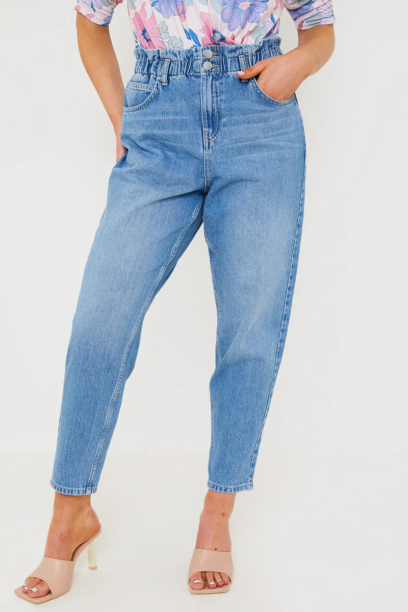 Lightwash Denim Paperbag Jeans