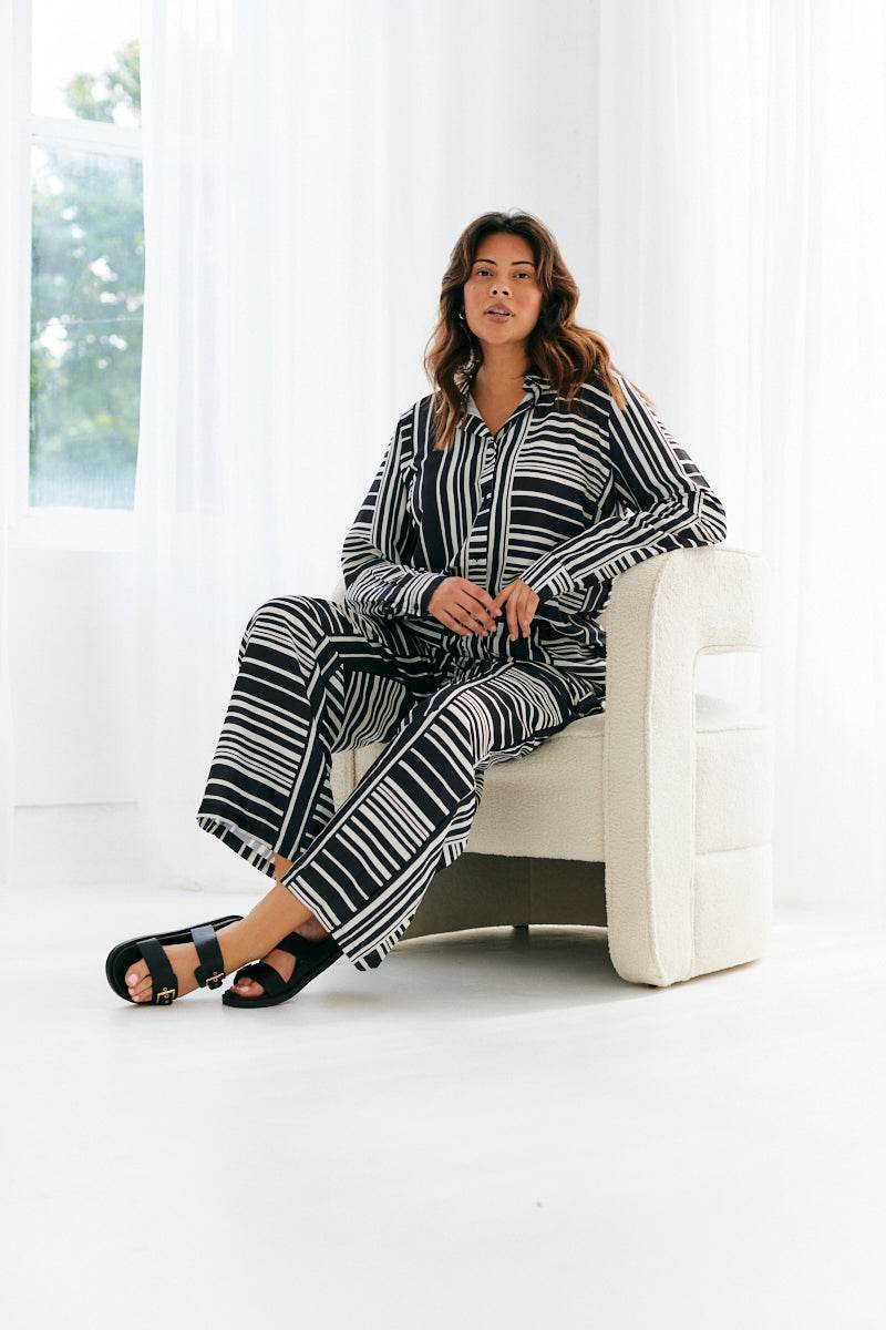 Abstract Stripe Co-Ord Shirt