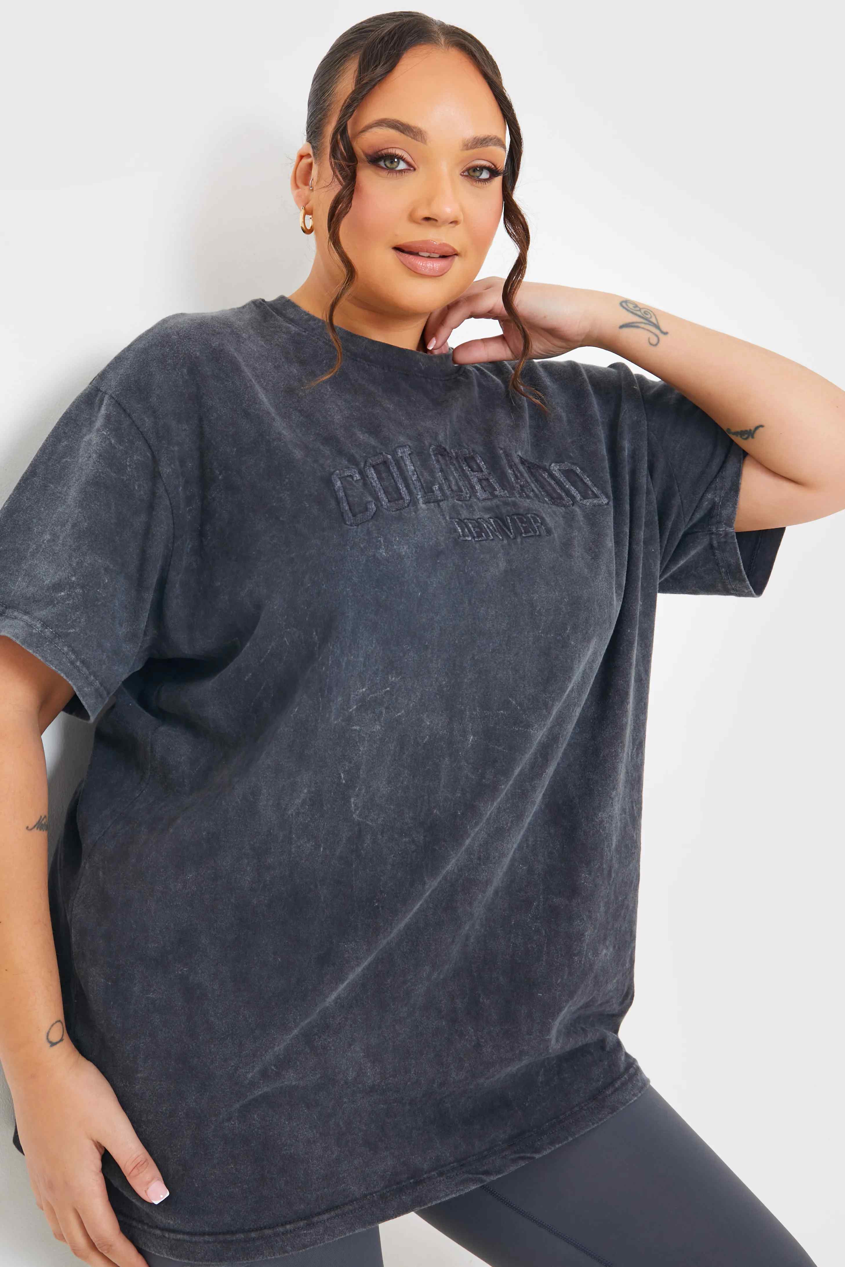 Colorado' Acid Wash Slogan T-Shirt