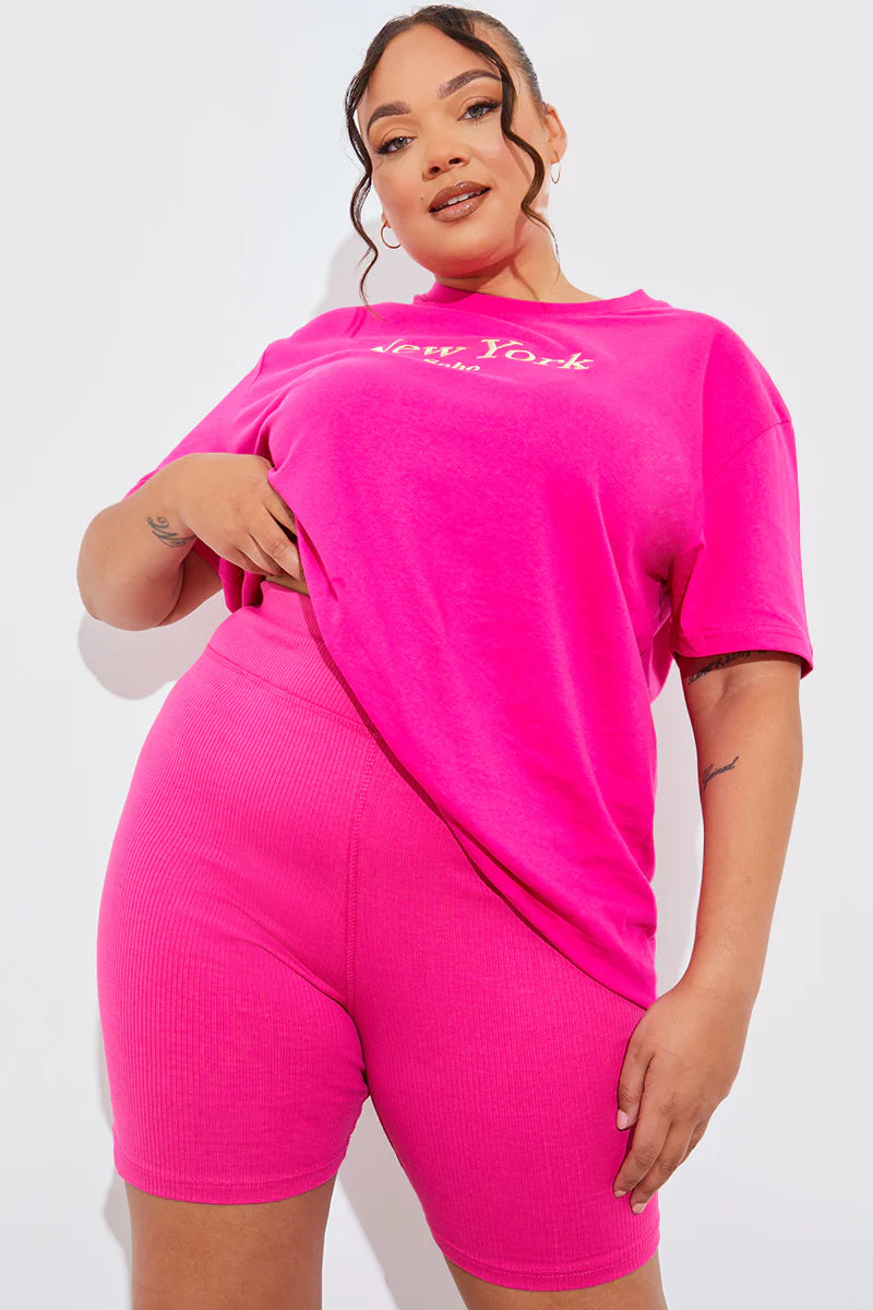 Ribbed High Waisted Cycling Shorts