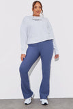 High Waist Kick Flare Rib Trouser