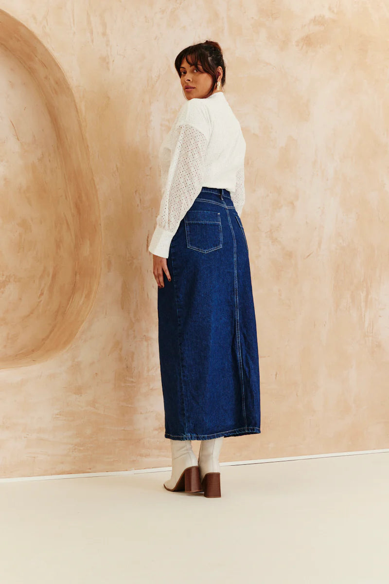 Broderie Shirt Bodysuit