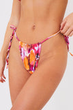 Abstract Print Tie Side Bikini Bottoms