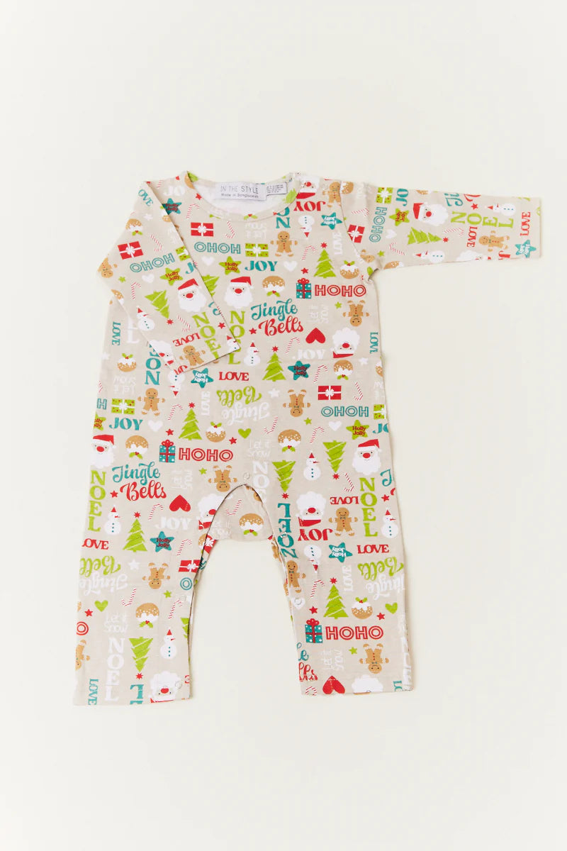 Babies Noel Print Matching Family Romper