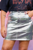 Metallic Mini Skirt