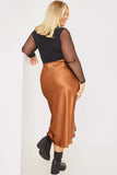 Satin Slip Midaxi Skirt