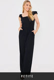 Frill Shoulder Crinkle Jumpsuit
