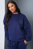 Active' Circle Slogan Sweater