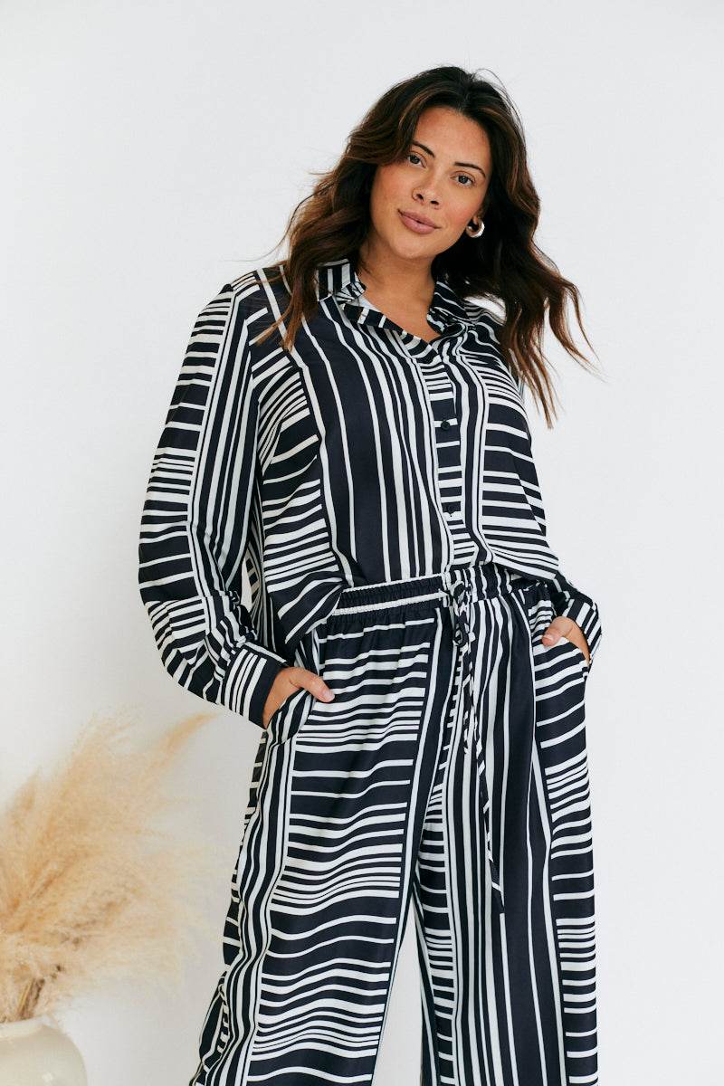 Abstract Stripe Co-Ord Shirt