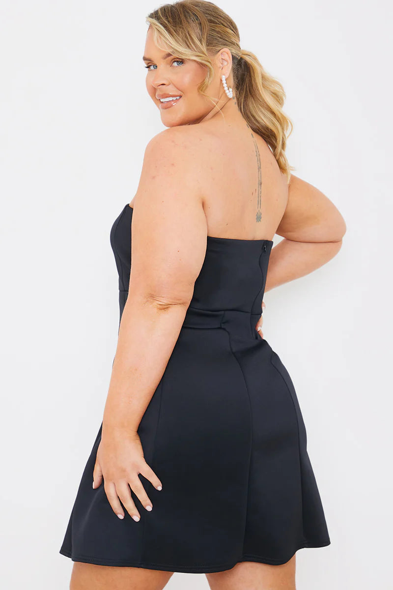 Bandeau A Line Mini Dress