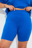 Ribbed High Waisted Cycling Shorts