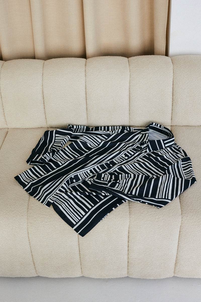 Abstract Stripe Co-Ord Shirt