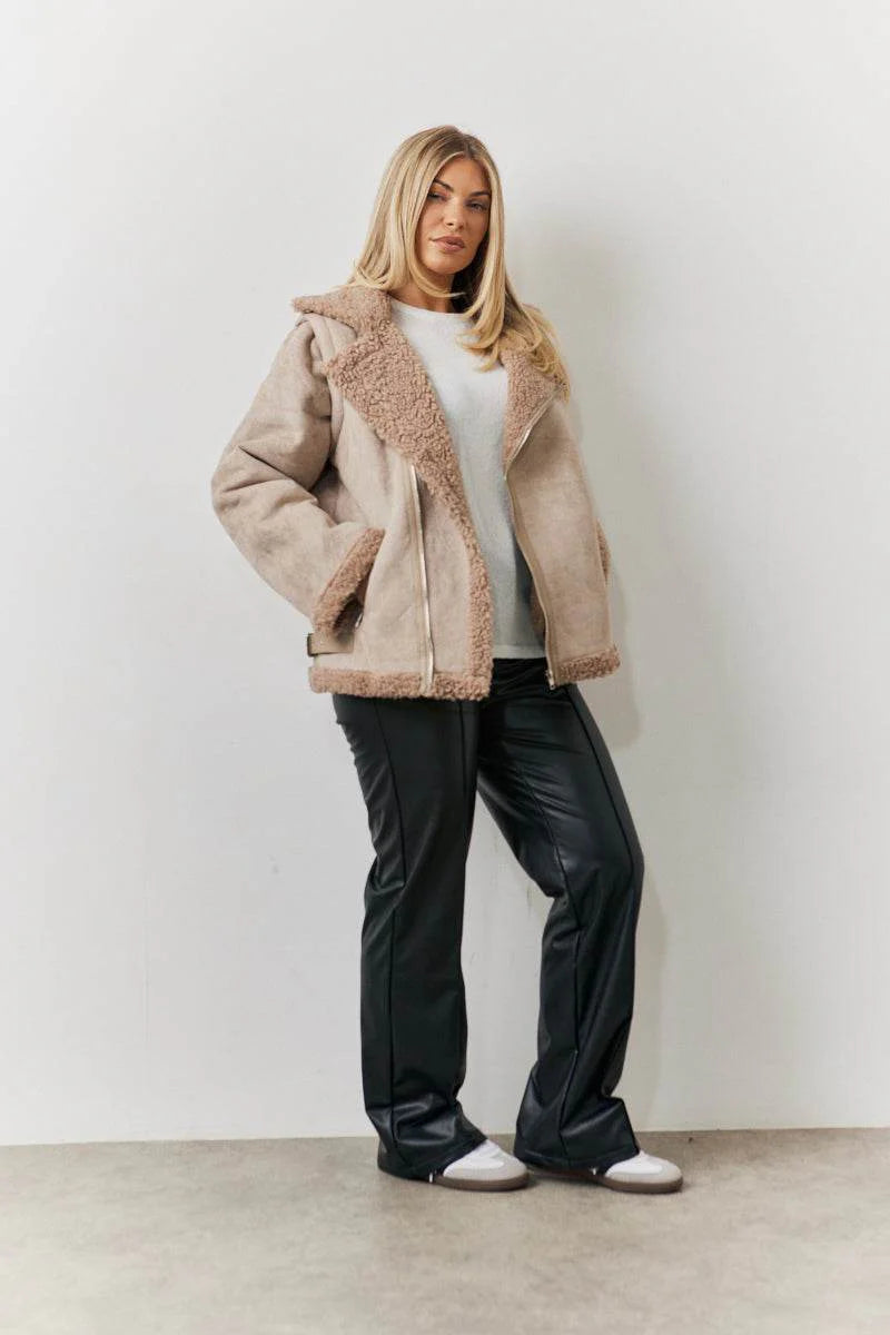 2 In 1 Aviator Coat Gilet