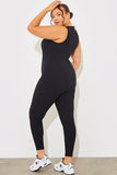 Built-In Bra Racer Neck Sleeveless Sculpt and Control Unitard