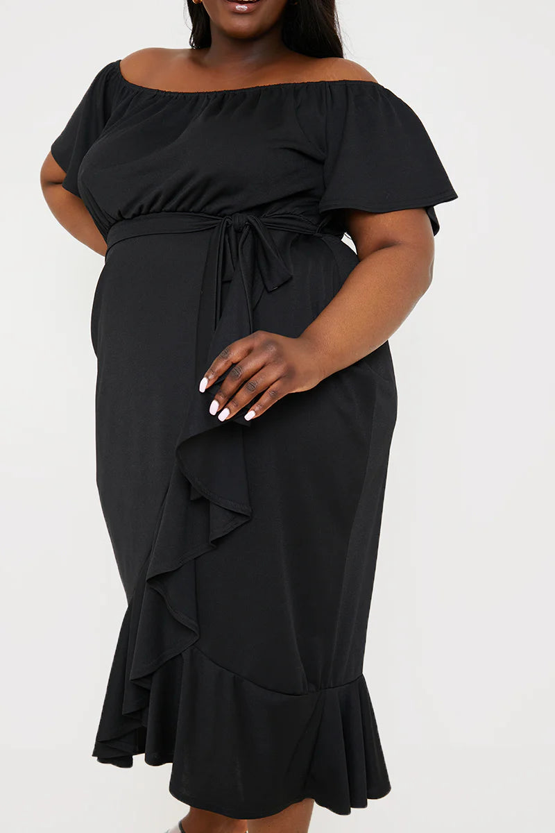 Sweetheart Neck Skater Dress With Pockets