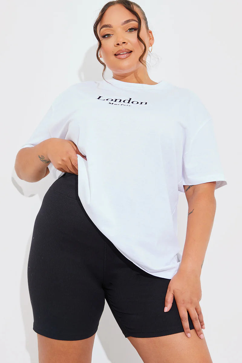 Ribbed High Waisted Cycling Shorts