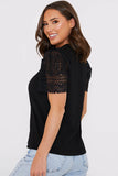 Crochet Sleeve T-Shirt