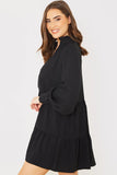 Wrap Front Smock Dress