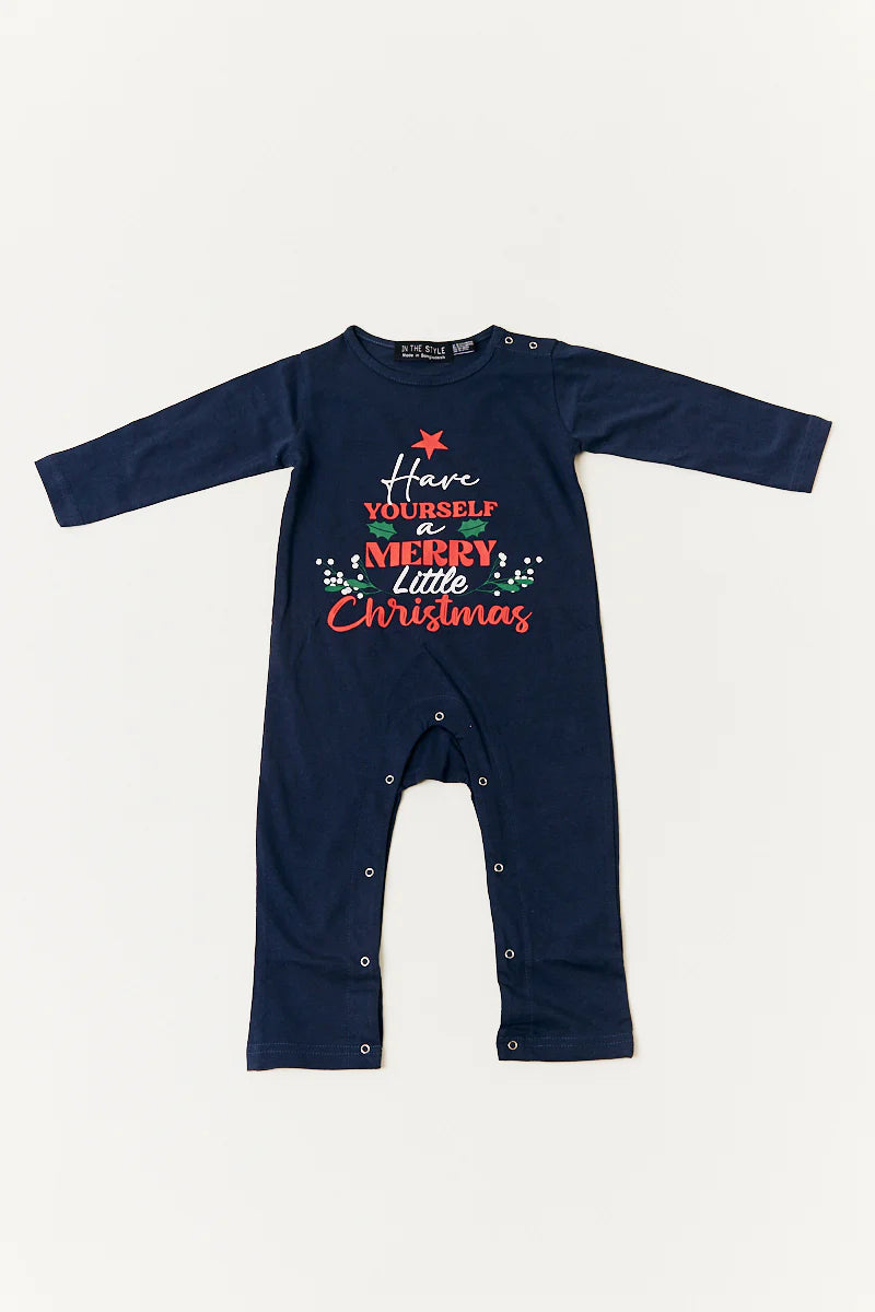 Babies Slogan Print Matching Family Romper
