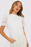 Crochet Sleeve T-Shirt