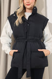 Belted Puffer Gilet