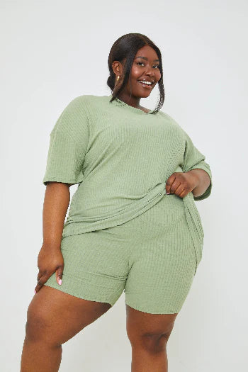 RIBBED CYCLING SHORTS