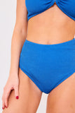 Controlled Textured Crinkle High Leg Bikini Bottoms