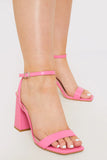 Ankle Strap Mid Height Block Heel