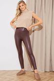 Perfect Sculpting High Waisted Leather Look Leggings