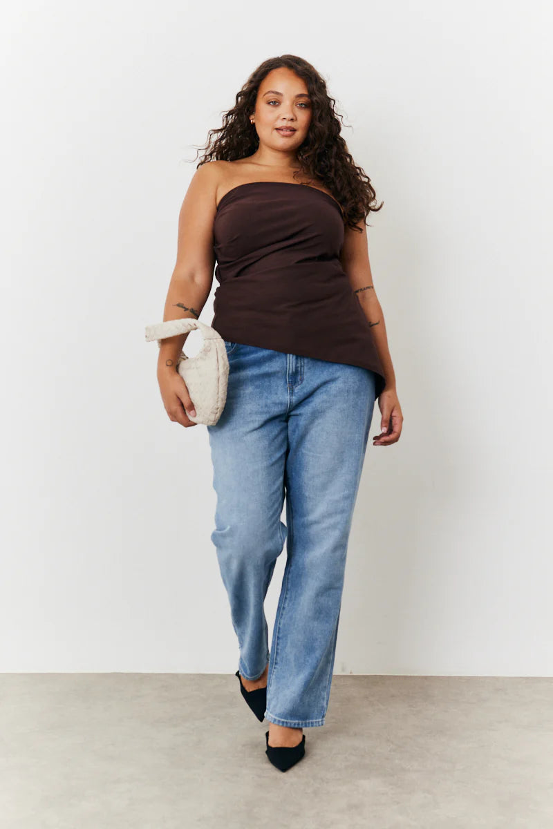 Asymmetric Bandeau Top