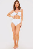 Controlled Textured Crinkle High Waisted Bikini Bottoms
