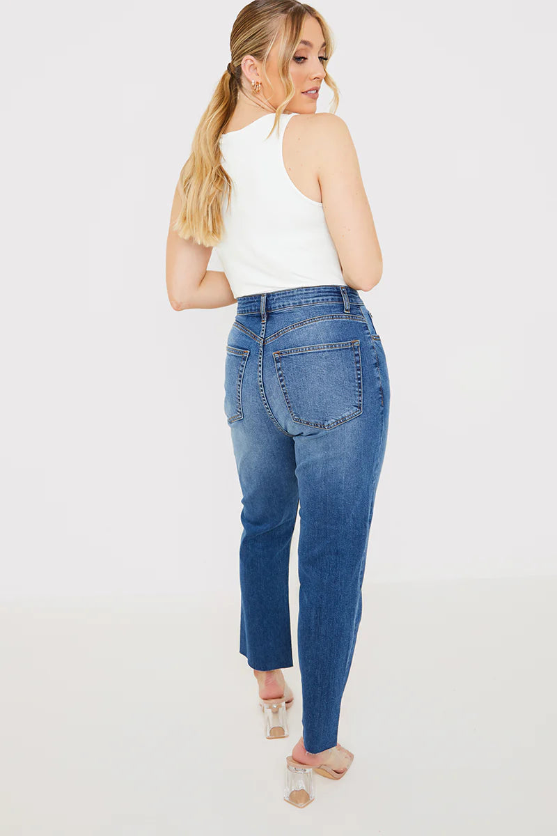 WASH STRETCH STRAIGHT JEANS
