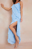 Strappy Frill Detail Maxi Dress