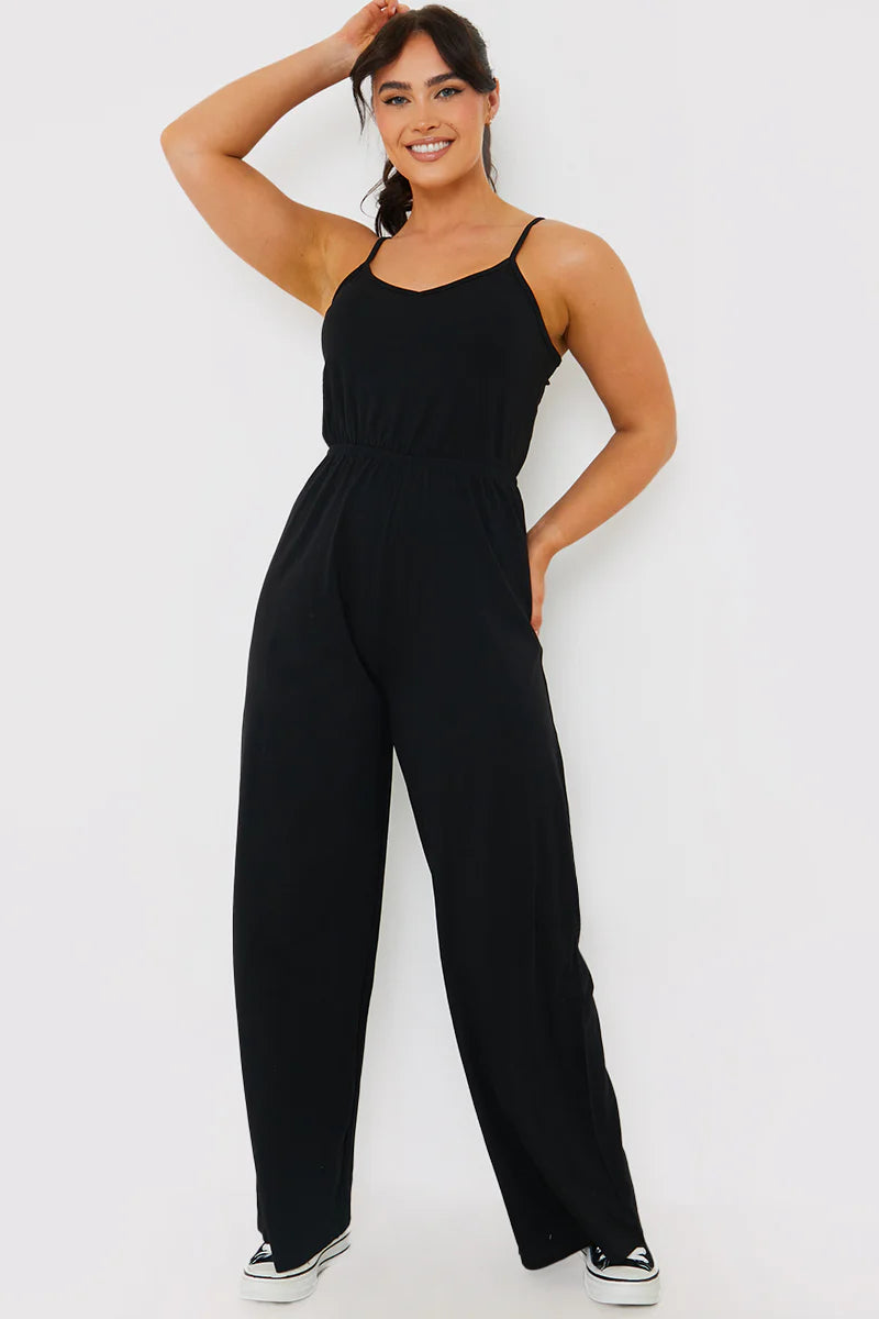 Strappy Wide Leg Jumpsuit
