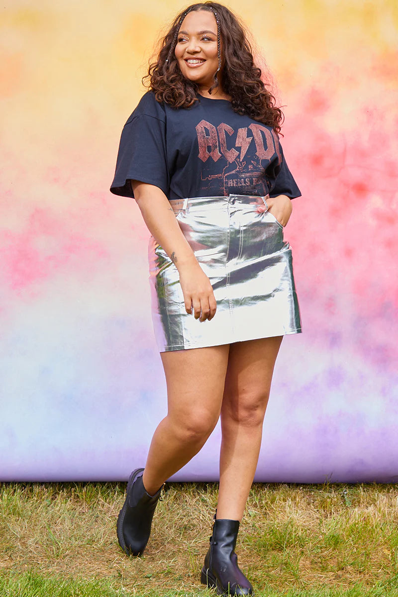 Metallic Mini Skirt