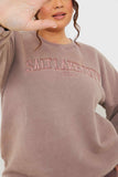 Salt Lake City' Acid Wash Slogan Sweater
