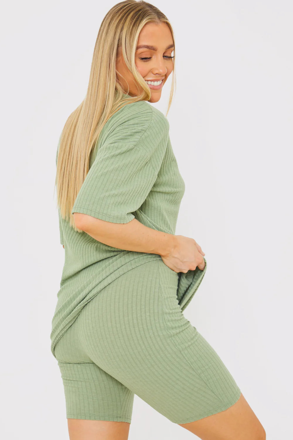 RIBBED CYCLING SHORTS