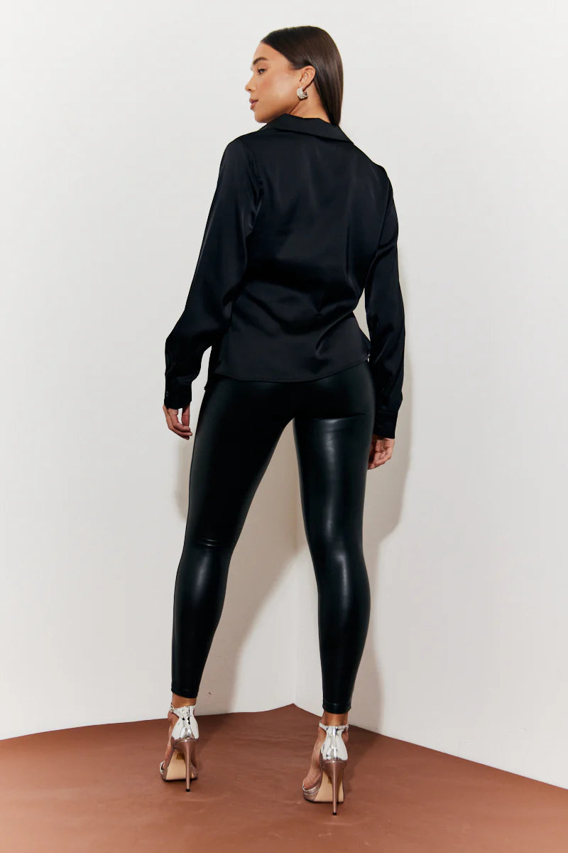 Asymmetric Button Detail Shirt