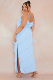 Strappy Frill Detail Maxi Dress