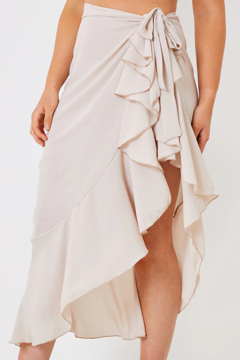 Chiffon Frill Detail Wrap Sarong