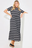 Stripe Smock Midaxi Dress