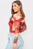 Abstract Twist Detail Mesh Bodysuit