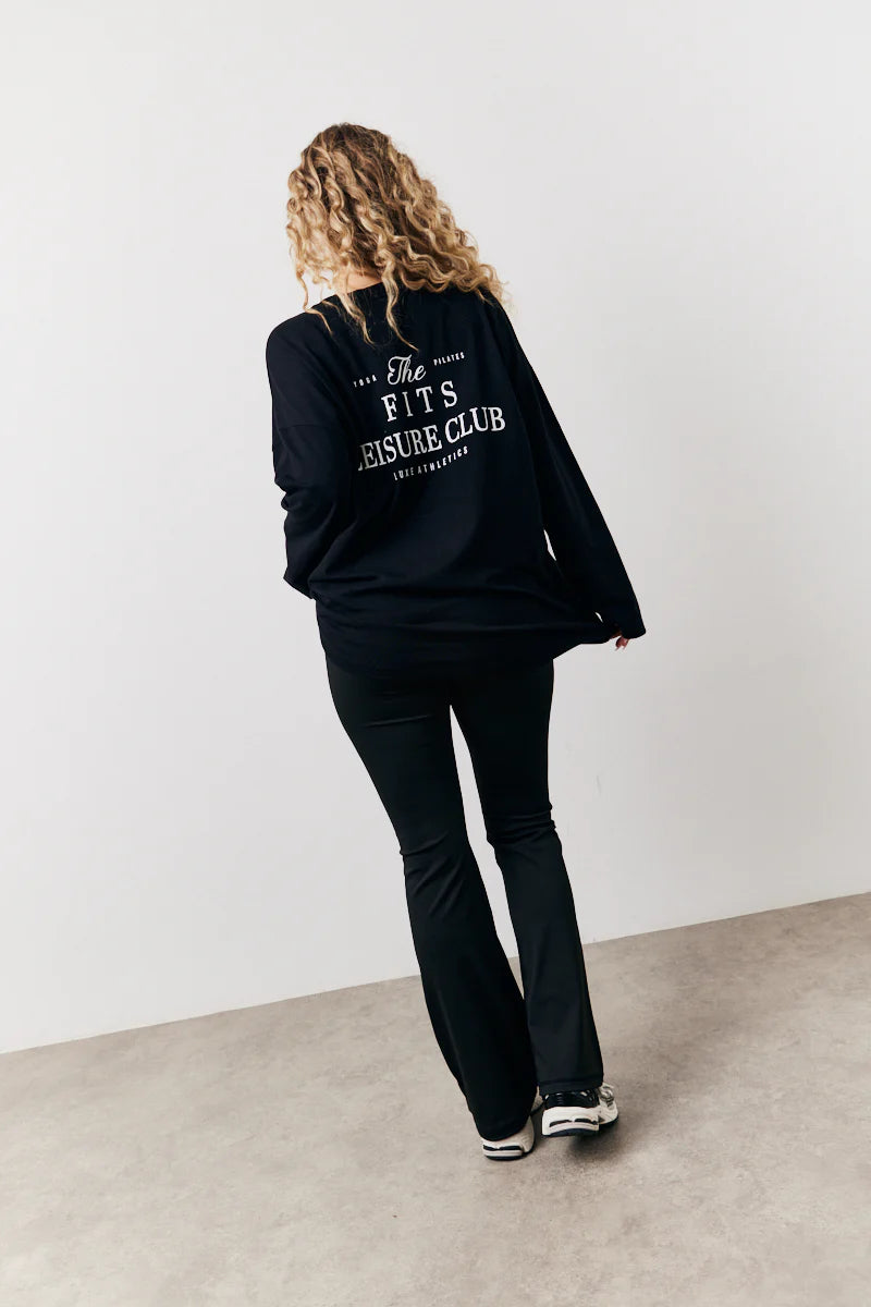 Black Flare Leg High Waisted Co-Ord Yoga Trousers