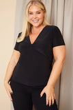 Slinky Twist Front Short Sleeve Top