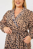 Leopard Print Wrap Dress