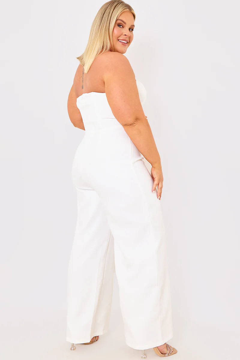 Mesh Insert Button Detail Jumpsuit
