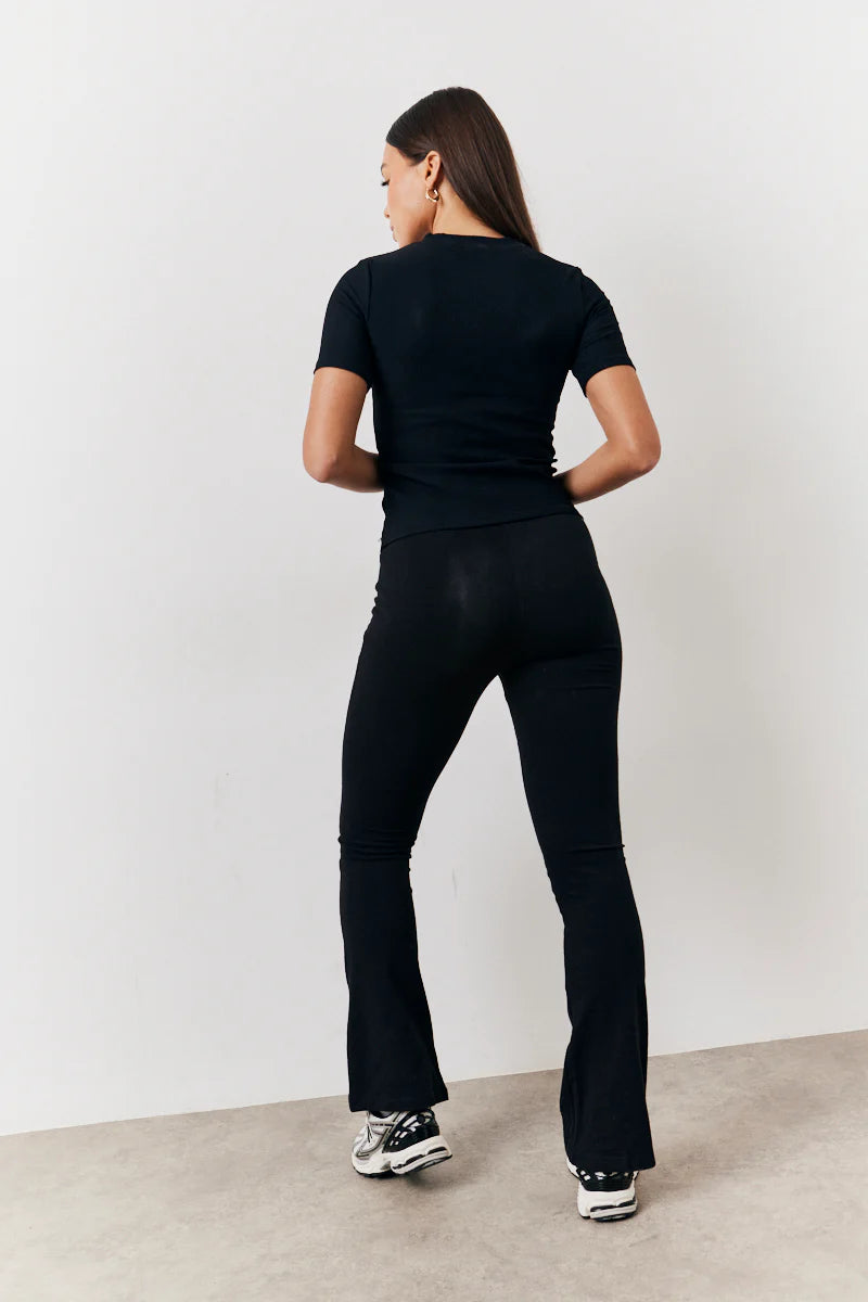 Black 2 Pack Jersey Kickflare and Legging