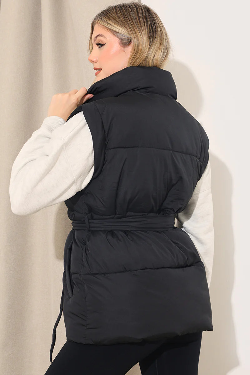 Belted Puffer Gilet